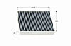 LIVCAR CABIN AIR FILTER LCN201/2141K (угольный) AC-201