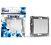Выключатель 2-кл. СП Pixel 10А IP20 механизм бел. TOKOV ELECTRIC 